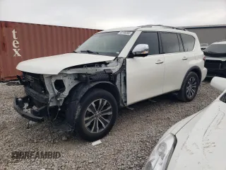 2017 Nissan Armada SL with VIN JN8AY2ND6H9006806, listed as a Copart auction lot 43195265 with 126,955 mi miles and Salvage Title. Bid and sale history available at carsss.com. Image 1.