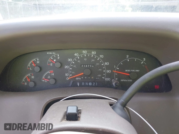 2001 Ford F-250 XL with VIN 1FTNW20F01EC73500, listed as a IAAI auction lot 42651399 with 318,794 mi miles and . Bid and sale history available at DreamBid. Image 7.