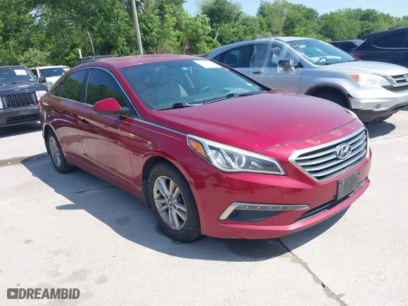 2015 Hyundai Sonata 2.4L SE with VIN 5NPE24AF7FH257498, listed as a IAAI auction lot 42051629 with 1 mi miles. Bid and sale history available at carsss.com. Image 1.