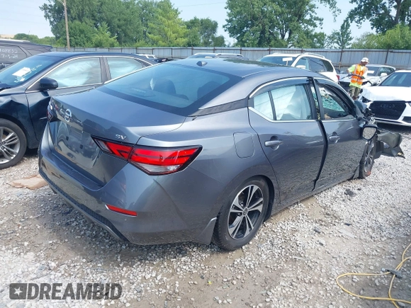 2022 Nissan Sentra SV with VIN 3N1AB8CV3NY301222, listed as a IAAI auction lot 39849053 with 15,695 mi miles. Bid and sale history available at carsss.com. Image 4.