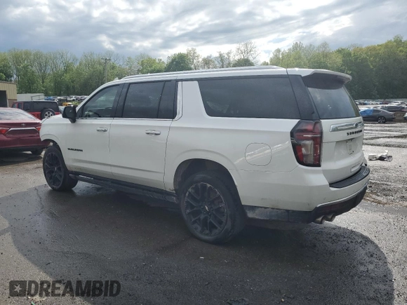 2023 Chevrolet Suburban Premier z VIN 1GNSKFKD0PR161497, wystawiony jako Copart lot #55733695 z przebiegiem 121 198 mil mil oraz Szkoda całkowita • Salvage title. Historia ofert i sprzedaży dostępna na DreamBid. Obrazek 2.