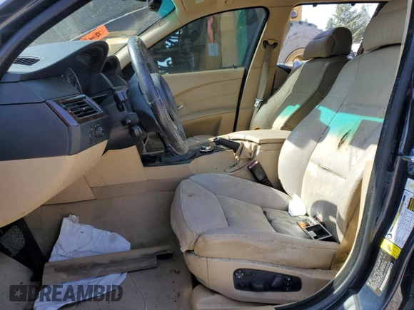 2007 BMW 5 Series 530xi with VIN WBANN73567CN04968, listed as a Copart auction lot 61217315 with 98,153 mi miles and Salvage title. Bid and sale history available at DreamBid. Image 7.