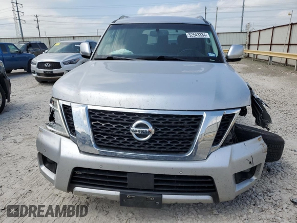 2017 Nissan Armada SV with VIN JN8AY2ND8H9008332, listed as a Copart auction lot 52543334 with Not Provided miles. Bid and sale history available at carsss.com. Image 5.
