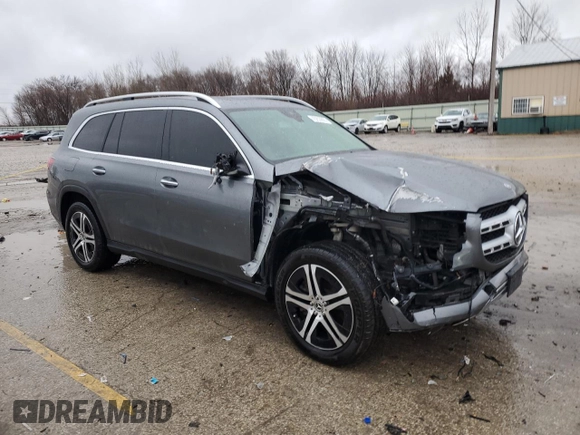 2020 Mercedes-Benz GLS with VIN 4JGFF5KE7LA132360, listed as a Copart auction lot 43253805 with 98,736 mi miles and Salvage Title. Bid and sale history available at carsss.com. Image 4.