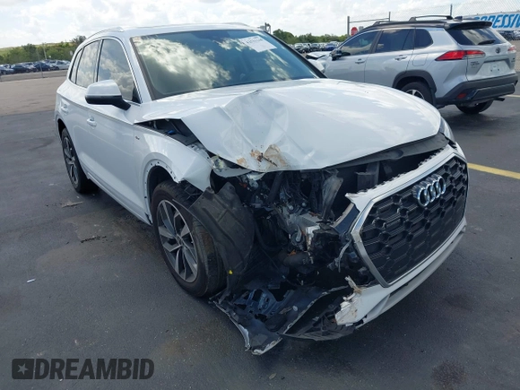 2022 Audi Q5 S line Premium with VIN WA1GAAFY2N2087968, listed as a IAAI auction lot 42531144 with 41,542 mi miles and . Bid and sale history available at DreamBid. Image 6.
