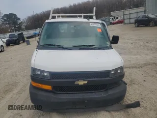 2018 Chevrolet Express Cargo Van with VIN 1GCWGAFP6J1261449, listed as a Copart auction lot 83677924 with 0 mi miles and Salvage Title. Bid and sale history available at carsss.com. Image 5.