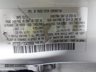 2013 Mazda CX-9 Grand Touring с VIN JM3TB3DV1D0409698, выставлен на аукционе IAAI как лот 42273758 с пробегом 58 865 миль миль и . История ставок и продаж доступна на DreamBid. Изображение 9.