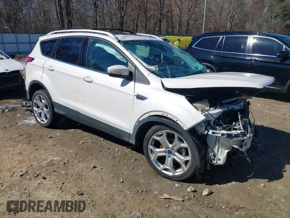2017 Ford Escape Titanium with VIN 1FMCU0JD6HUE01006, listed as a IAAI auction lot 41632918 with 70,927 mi miles. Bid and sale history available at carsss.com. Image 1.