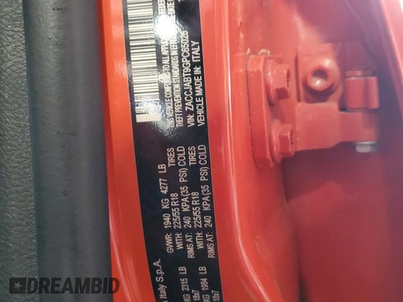 2016 Jeep Renegade Latitude with VIN ZACCJABT9GPC65026, listed as a Copart auction lot 54044685 with 125,730 mi miles and Salvage Title. Bid and sale history available at DreamBid. Image 13.