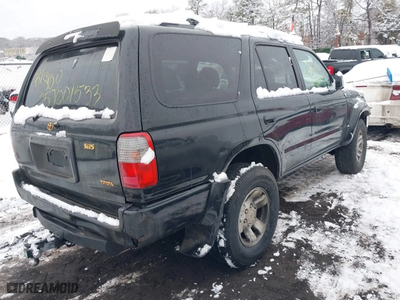 2000 Toyota 4Runner SR5 with VIN JT3HN86R6Y0265160, listed as a IAAI auction lot 41570954 with 999,999 mi miles. Bid and sale history available at carsss.com. Image 4.