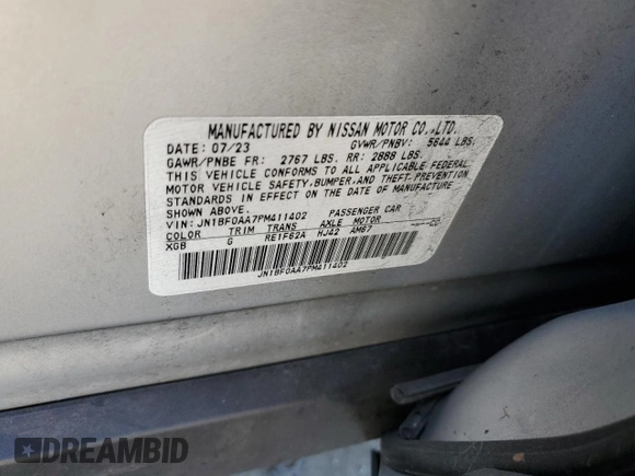 2023 Nissan ARIYA Venture+ with VIN JN1BF0AA7PM411402, listed as a Copart auction lot 51333325 with 19,439 mi miles and Salvage Title. Bid and sale history available at carsss.com. Image 15.