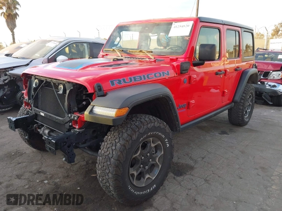 2022 Jeep Wrangler Unlimited Rubicon with VIN 1C4JJXR63NW206709, listed as a IAAI auction lot 41254820 with 25,317 mi miles and . Bid and sale history available at DreamBid. Image 23.
