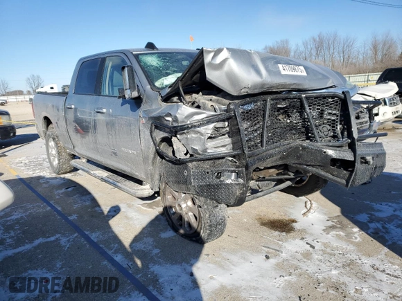 2019 Ram 2500 Big Horn with VIN 3C6UR5DJ7KG697132, listed as a Copart auction lot 41709875 with Not provided miles and Salvage title. Bid and sale history available at DreamBid. Image 4.