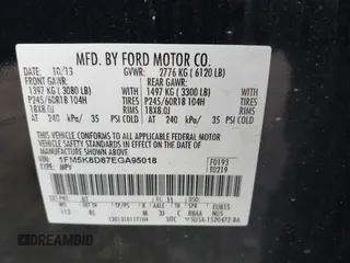 2014 Ford Explorer XLT z VIN 1FM5K8D87EGA95018, wystawiony jako IAAI lot #40465950 z przebiegiem 127 634 mil mil oraz . Historia ofert i sprzedaży dostępna na DreamBid. Obrazek 9.