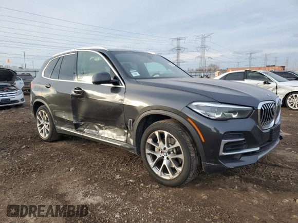 2023 BMW X5 sDrive40i with VIN 5UXCR4C02P9P50509, listed as a Copart auction lot 43577845 with 40,446 mi miles and Salvage Title. Bid and sale history available at carsss.com. Image 4.