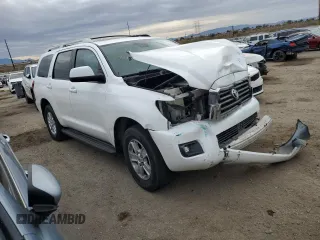 2018 Toyota Sequoia SR5 with VIN 5TDBY5G13JS165133, listed as a Copart auction lot 45189315 with 0 mi miles and Salvage Title. Bid and sale history available at carsss.com. Image 4.