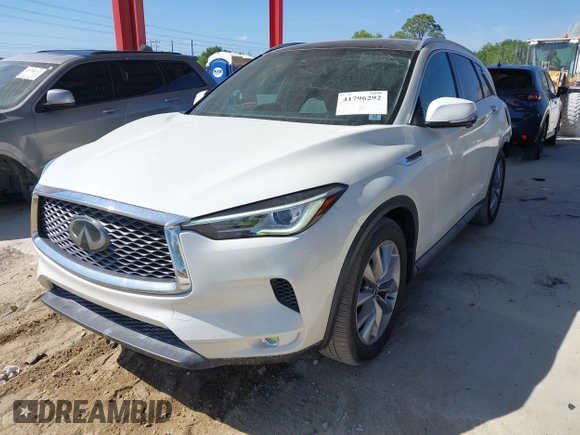 2020 Infiniti QX50 Luxe with VIN 3PCAJ5M16LF112261, listed as a IAAI auction lot 41796292 with 40,095 mi miles and . Bid and sale history available at DreamBid. Image 2.