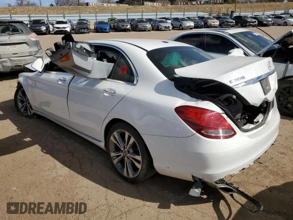 2017 Mercedes-Benz C 300 with VIN 55SWF4JB0HU215308, listed as a Copart auction lot 43365404 with Not provided miles and Non repairable. Bid and sale history available at DreamBid. Image 2.