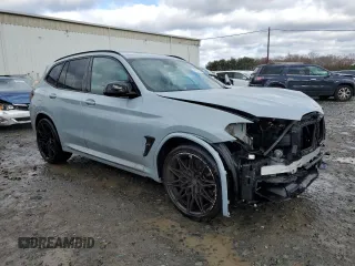 2023 BMW X3 M with VIN 5YM13EC02P9S08561, listed as a Copart auction lot 81371134 with 15,589 mi miles and Salvage Title. Bid and sale history available at carsss.com. Image 4.