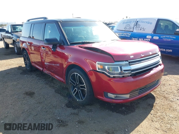 2014 Ford Flex Limited with VIN 2FMGK5D84EBD39853, listed as a IAAI auction lot 41999867 with 156,433 mi miles. Bid and sale history available at carsss.com. Image 1.