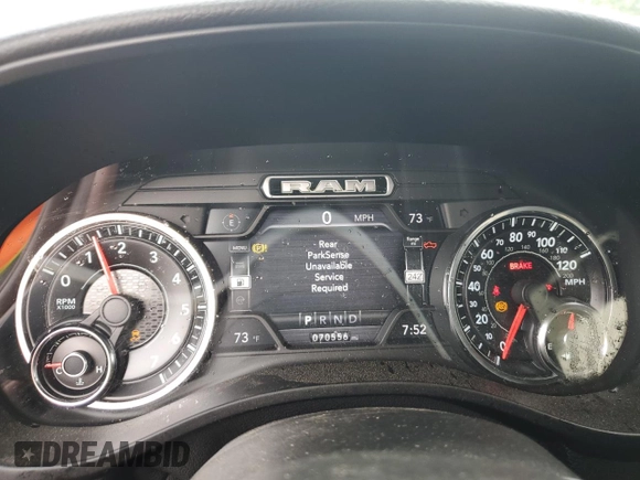 2019 Ram 1500 Big Horn with VIN 1C6RREFT1KN683657, listed as a Copart auction lot 58408885 with 70,556 mi miles and Non repairable. Bid and sale history available at DreamBid. Image 9.