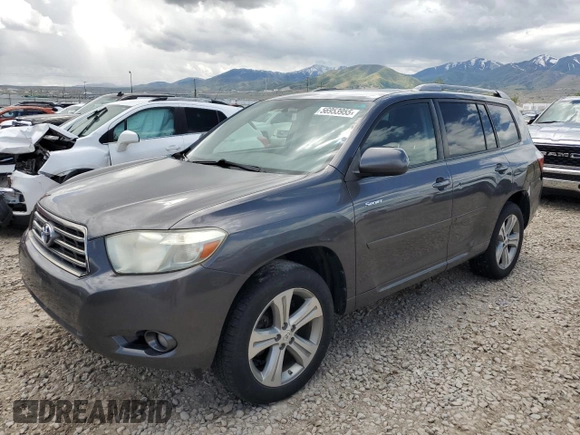 2008 Toyota Highlander Sport z VIN JTEES43A582078863, wystawiony jako Copart lot #56953955 z przebiegiem 188 981 mil mil oraz Czysty tytuł • Clean title. Historia ofert i sprzedaży dostępna na DreamBid. Obrazek 1.