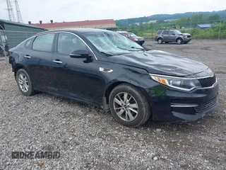 2018 Kia Optima LX with VIN 5XXGT4L36JG186114, listed as a IAAI auction lot 42454083 with 93,496 mi miles and . Bid and sale history available at DreamBid. Image 1.