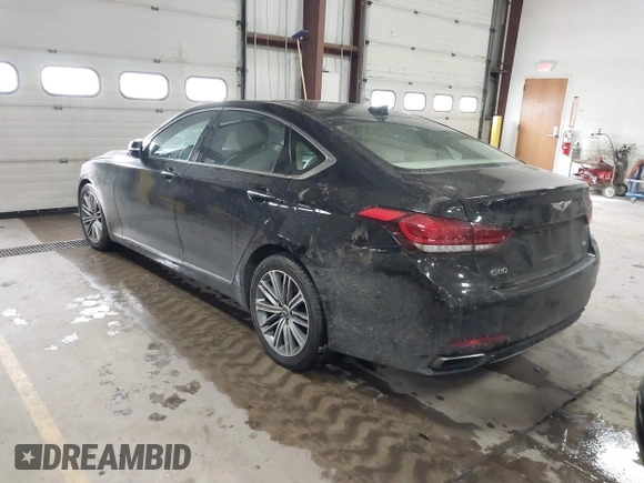 2018 Genesis G80 3.8L with VIN KMHGN4JE4JU232110, listed as a IAAI auction lot 41425938 with 108,170 mi miles. Bid and sale history available at carsss.com. Image 3.