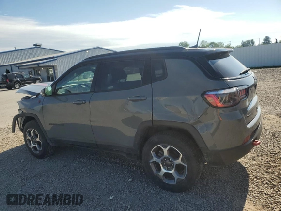 2022 Jeep Compass Trailhawk с VIN 3C4NJDDB6NT203698, выставлен на аукционе Copart как лот 62404365 с пробегом 15 340 миль миль и Списание • Salvage title. История ставок и продаж доступна на DreamBid. Изображение 2.