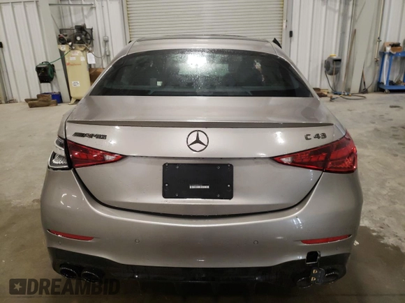 2024 Mercedes-Benz C 43 AMG with VIN W1KAF8HB8RR229631, listed as a Copart auction lot 81624764 with Not provided miles and Salvage title. Bid and sale history available at DreamBid. Image 6.