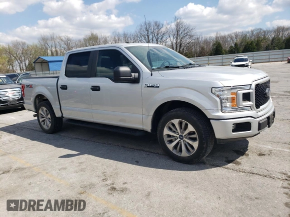 2018 Ford F-150 XL with VIN 1FTEW1C54JKF74723, listed as a Copart auction lot 52547465 with 107,232 mi miles and Salvage title. Bid and sale history available at DreamBid. Image 4.