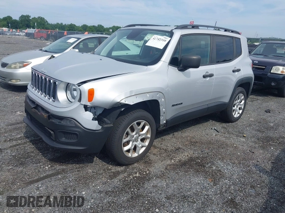 2018 Jeep Renegade Sport with VIN ZACCJBAB3JPJ41711, listed as a IAAI auction lot 42742310 with 76,773 mi miles and . Bid and sale history available at DreamBid. Image 19.
