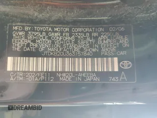 2006 Toyota Prius with VIN JTDKB20U363157840, listed as a Copart auction lot 55169945 with 146,111 mi miles and Clean Title. Bid and sale history available at carsss.com. Image 12.
