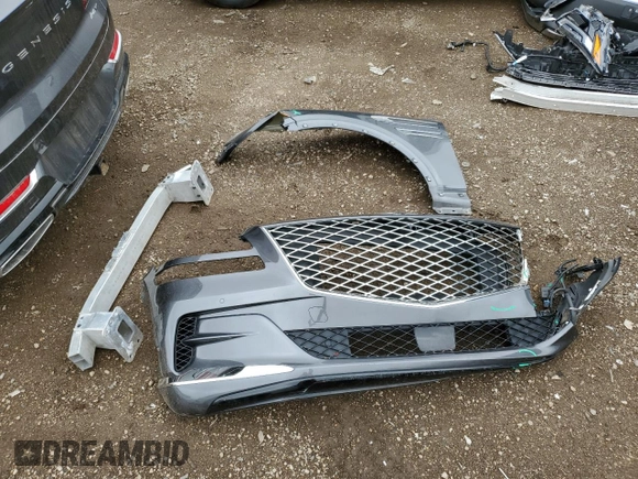 2022 Genesis GV80 with VIN KMUHCESC0NU083165, listed as a Copart auction lot 55518125 with Not provided miles and Salvage title. Bid and sale history available at DreamBid. Image 12.