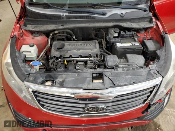 2011 Kia Sportage EX with VIN KNDPCCA28B7030607, listed as a Copart auction lot 51502785 with 200,855 mi miles and Salvage title. Bid and sale history available at DreamBid. Image 12.