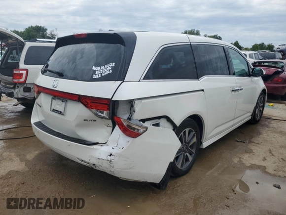2015 Honda Odyssey Touring Elite с VIN 5FNRL5H98FB071942, выставлен на аукционе Copart как лот 57132464 с пробегом 148 015 миль миль и Списание • Salvage title. История ставок и продаж доступна на DreamBid. Изображение 3.