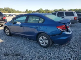 2013 Honda Civic LX with VIN 19XFB2F59DE040948, listed as a Copart auction lot 52845595 with 75,685 mi miles and Non Repairable. Bid and sale history available at DreamBid. Image 2.