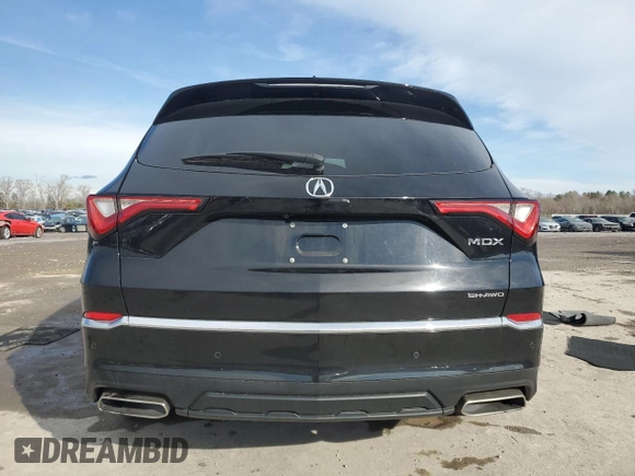 2022 Acura MDX w/Technology Package with VIN 5J8YE1H49NL037704, listed as a Copart auction lot 84958354 with 23,331 mi miles and Salvage Title. Bid and sale history available at carsss.com. Image 6.