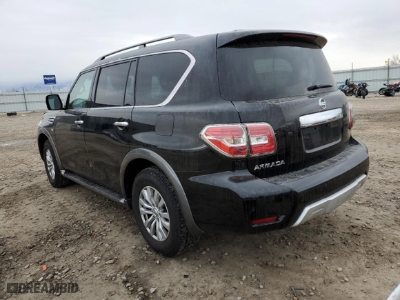 2017 Nissan Armada SV with VIN JN8AY2NCXH9503610, listed as a Copart auction lot 85479214 with 90,512 mi miles and Salvage Title. Bid and sale history available at carsss.com. Image 2.