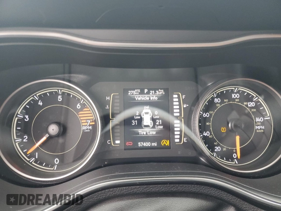 2020 Jeep Cherokee Altitude with VIN 1C4PJLLB4LD592817, listed as a Copart auction lot 58168785 with 57,400 mi miles and Salvage title. Bid and sale history available at DreamBid. Image 9.