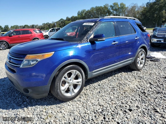 2015 Ford Explorer Limited with VIN 1FM5K7F80FGB71235, listed as a Copart auction lot 75336054 with 142,654 mi miles and Salvage Title. Bid and sale history available at carsss.com. Image 1.