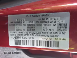 2019 Mazda CX-5 Sport with VIN JM3KFBBM7K1574764, listed as a IAAI auction lot 41276424 with 28,901 mi miles and . Bid and sale history available at carsss.com. Image 9.