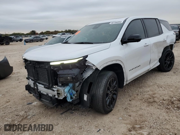 2024 Chevrolet Traverse FWD RS with VIN 1GNERLKS3RJ188667, listed as a Copart auction lot 82759394 with 0 mi miles and Salvage Title. Bid and sale history available at carsss.com. Image 1.