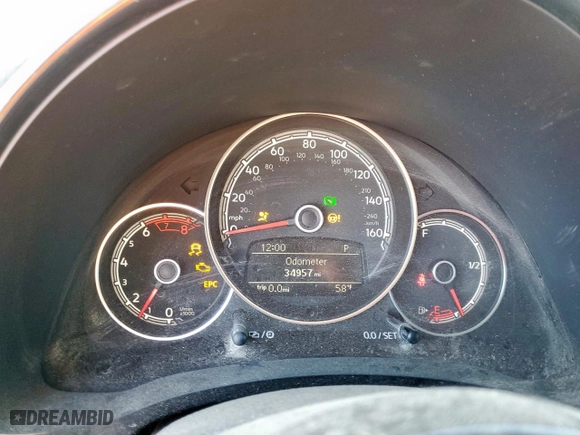 2019 Volkswagen Beetle S with VIN 3VWFD7ATXKM706311, listed as a Copart auction lot 49644555 with 34,957 mi miles and Salvage Title. Bid and sale history available at carsss.com. Image 9.