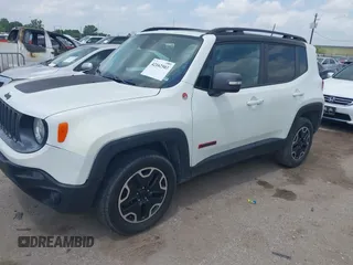 2016 Jeep Renegade Trailhawk with VIN ZACCJBCT7GPD02904, listed as a IAAI auction lot 42162503 with 133,511 mi miles and . Bid and sale history available at carsss.com. Image 2.