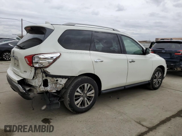 2019 Nissan Pathfinder S with VIN 5N1DR2MM7KC579940, listed as a Copart auction lot 47965875 with 78,477 mi miles and Salvage title. Bid and sale history available at DreamBid. Image 3.
