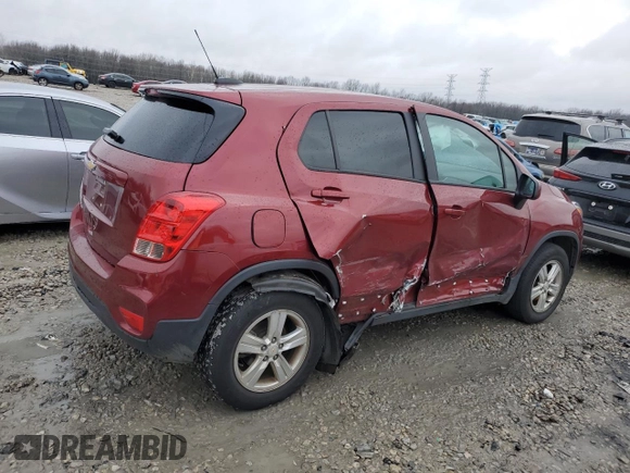 2022 Chevrolet Trax LS with VIN KL7CJNSM8NB503422, listed as a Copart auction lot 38835324 with 41,612 mi miles and Salvage Title. Bid and sale history available at carsss.com. Image 3.
