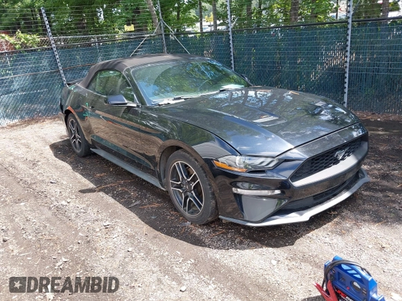 2018 Ford Mustang EcoBoost Premium z VIN 1FATP8UH4J5117856, wystawiony jako IAAI lot #42675106 z przebiegiem 110 587 mil mil oraz . Historia ofert i sprzedaży dostępna na DreamBid. Obrazek 1.