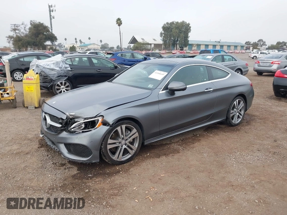 2017 Mercedes-Benz C 300 with VIN WDDWJ4JB2HF340540, listed as a IAAI auction lot 41166645 with 41,789 mi miles and . Bid and sale history available at carsss.com. Image 2.