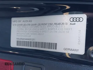 2017 Audi A4 Season of Audi Premium with VIN WAUDNAF44HN053251, listed as a IAAI auction lot 41088772 with 107,915 mi miles. Bid and sale history available at carsss.com. Image 9.